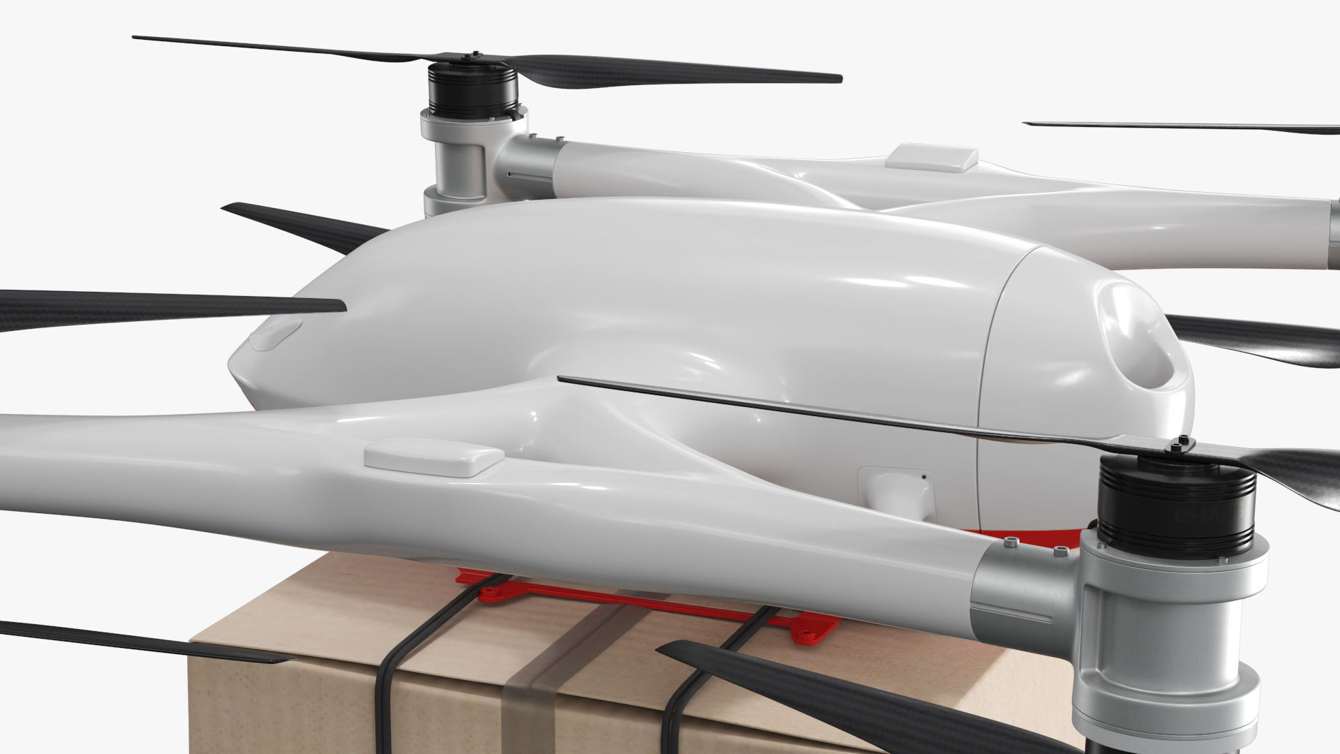 Delivery Drone with Cardboard Box, view 5