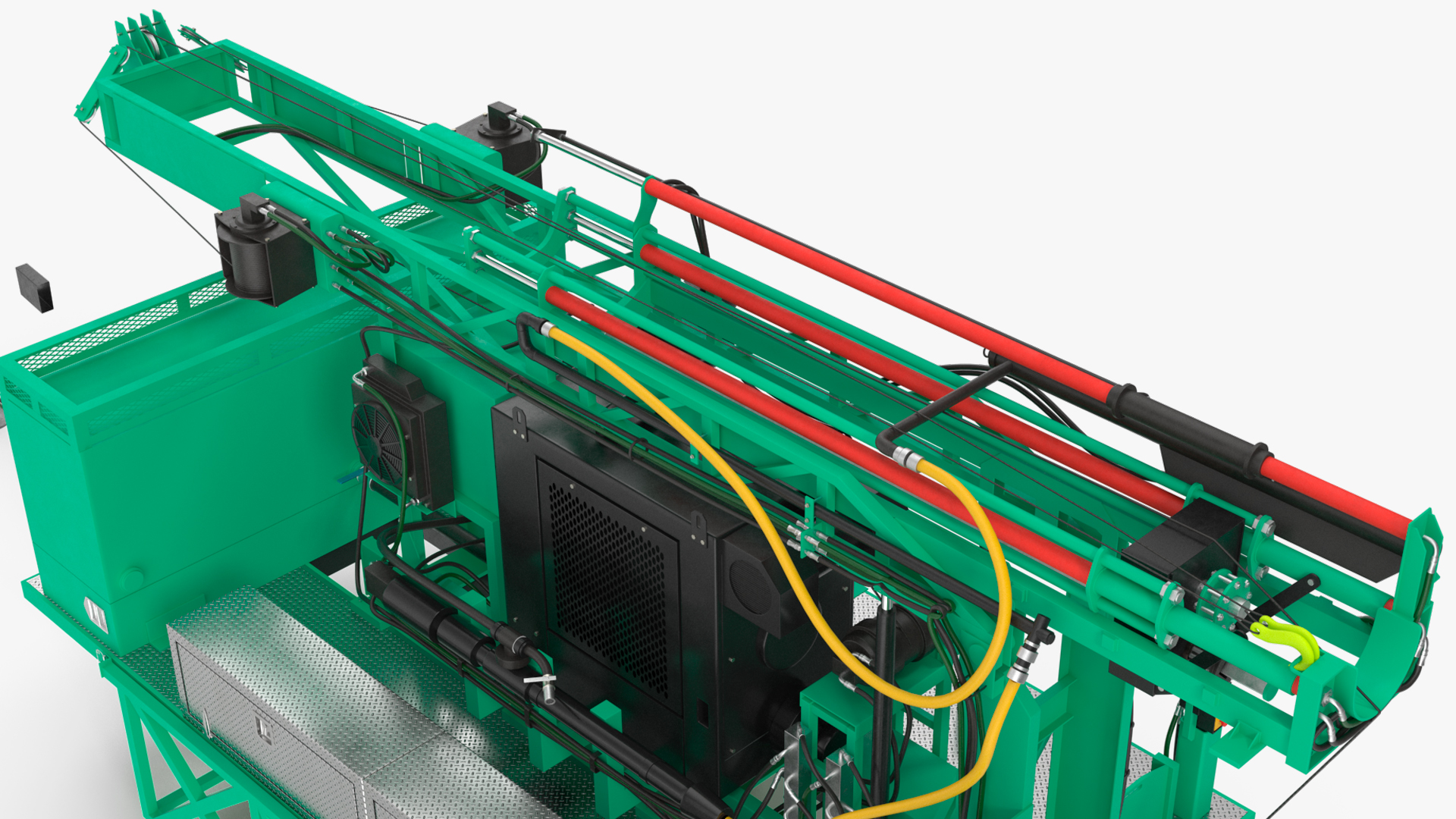 3D International Mobile Mechanical Drilling Machine Green Rigged