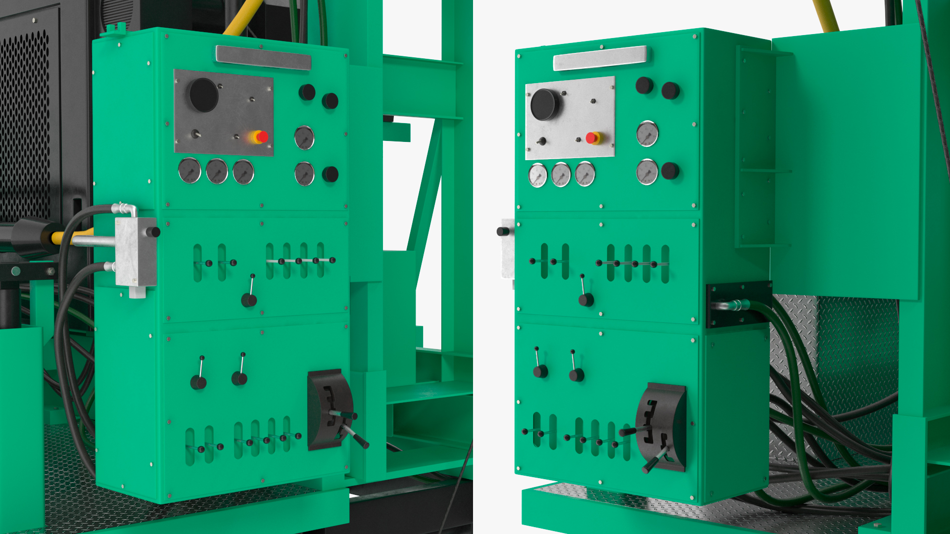 3D International Mobile Mechanical Drilling Machine Green Rigged