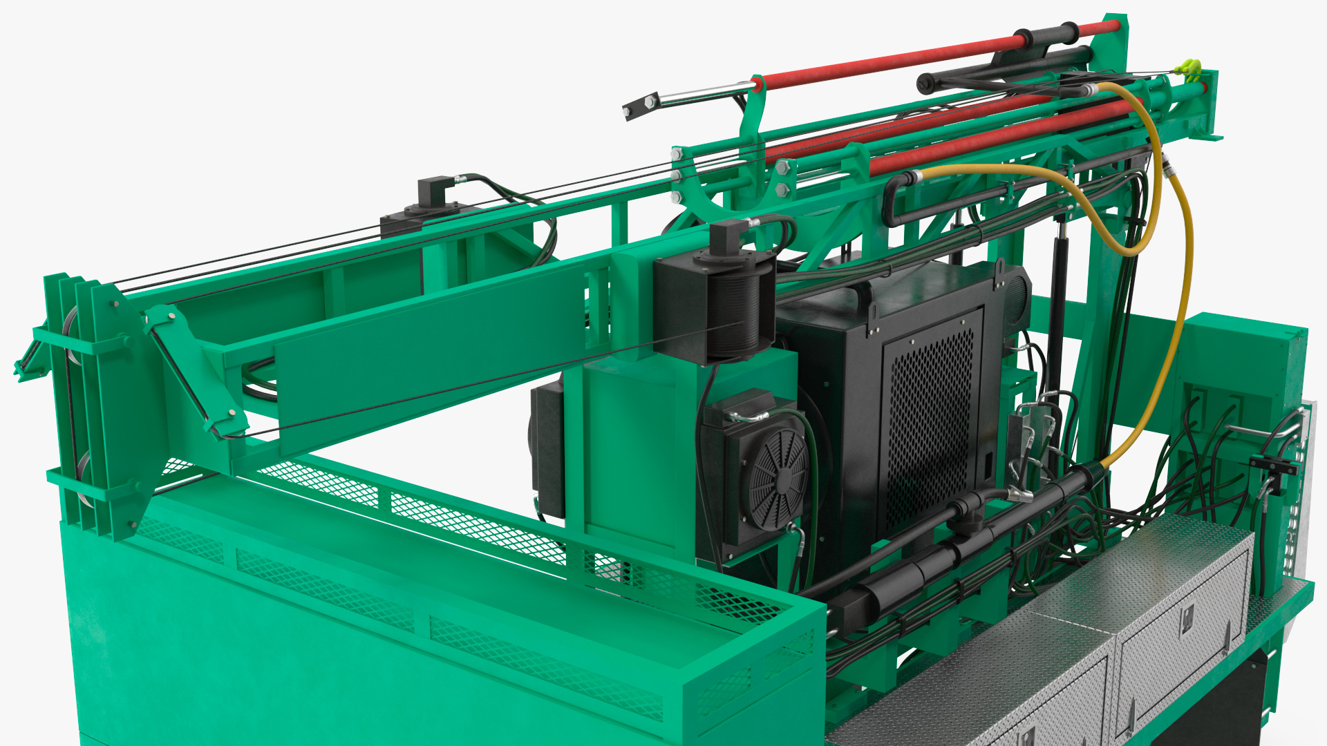 3D International Mobile Mechanical Drilling Machine Green Rigged
