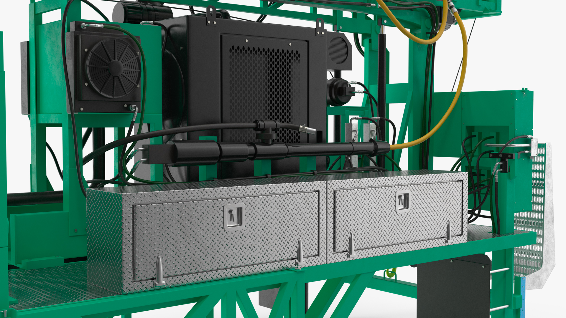 3D International Mobile Mechanical Drilling Machine Green Rigged