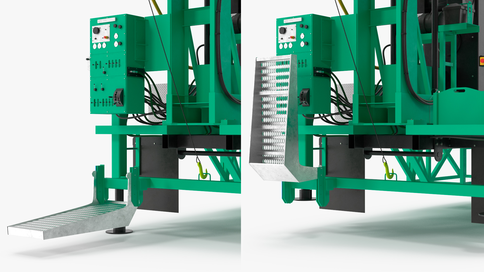 3D International Mobile Mechanical Drilling Machine Green Rigged