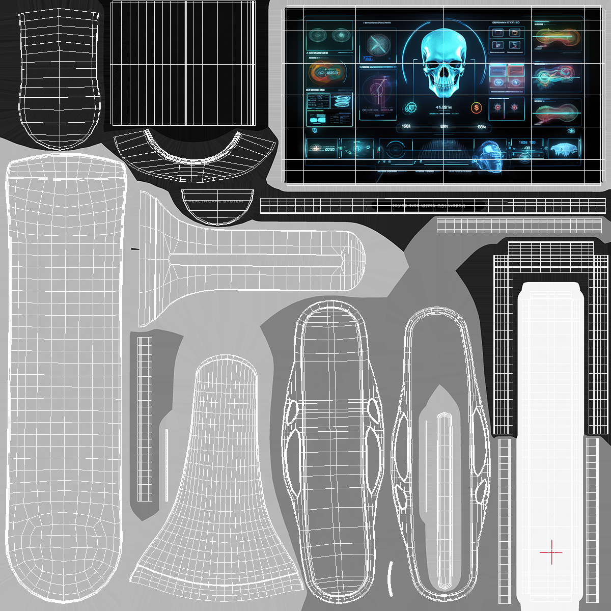 Futuristic ICU Health Care Device White 3D model