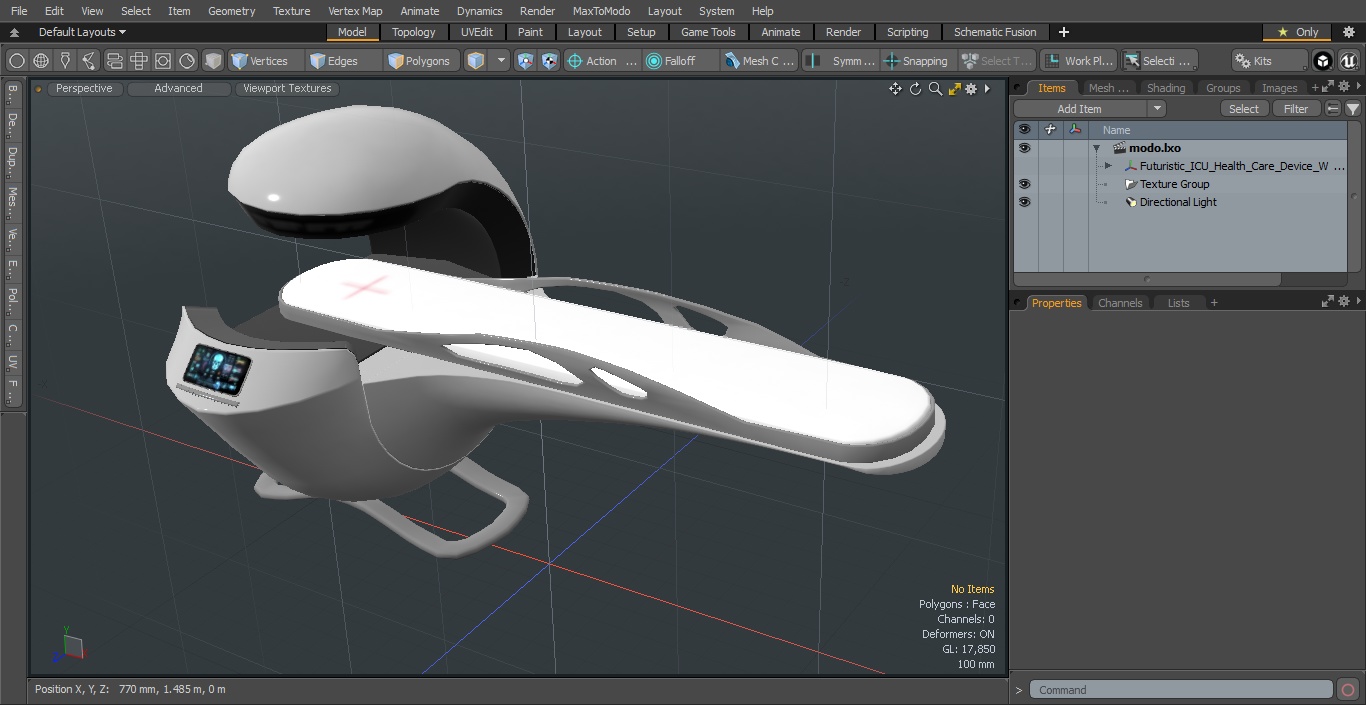 Futuristic ICU Health Care Device White 3D model