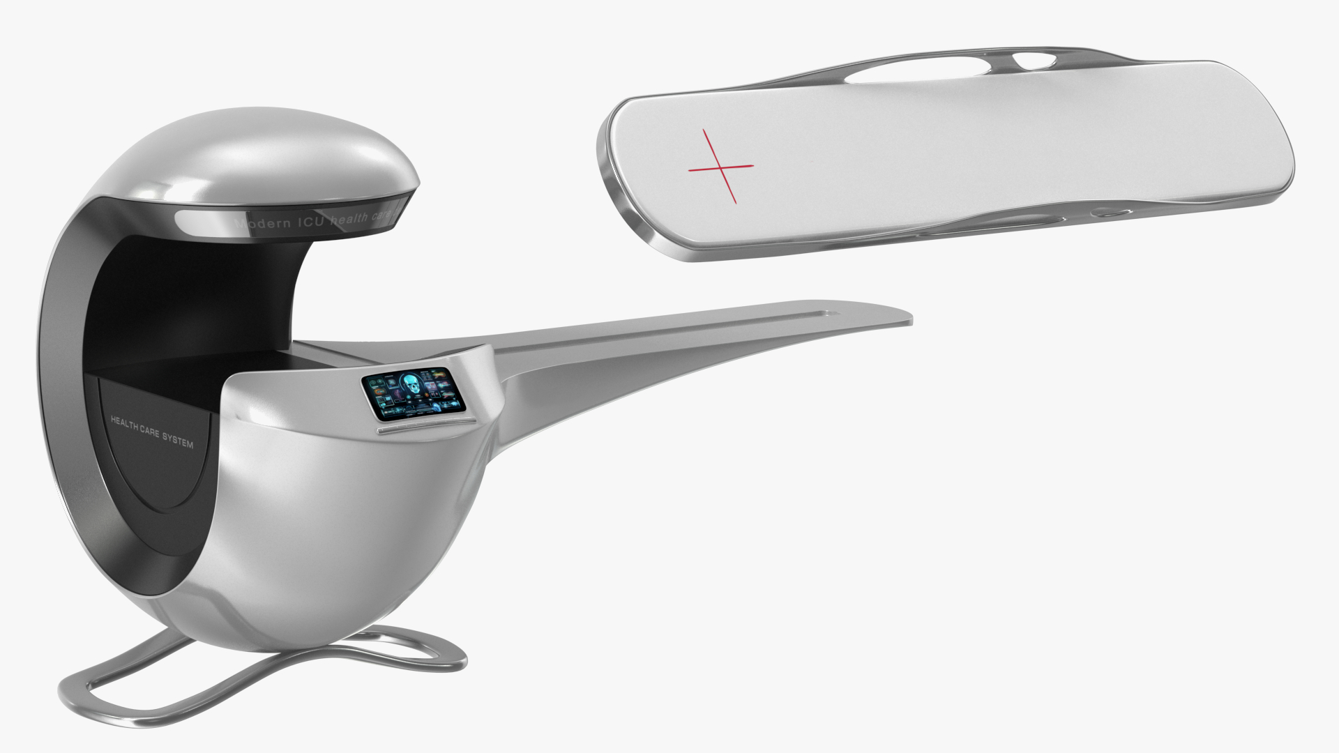 Futuristic ICU Health Care Device White 3D model