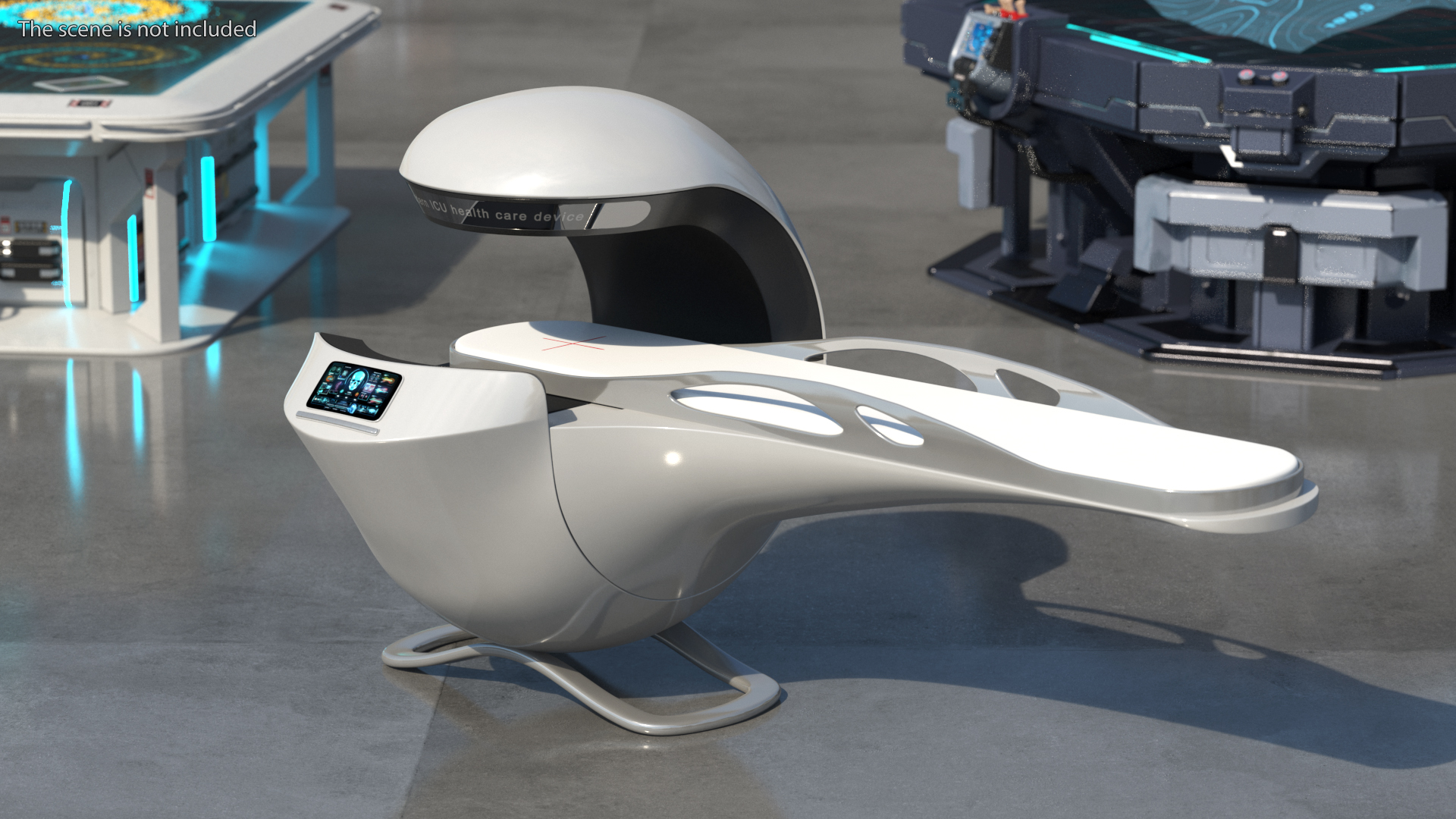 Futuristic ICU Health Care Device White 3D model