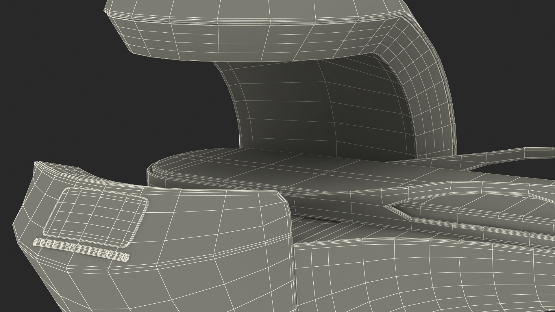 Futuristic ICU Health Care Device White 3D model