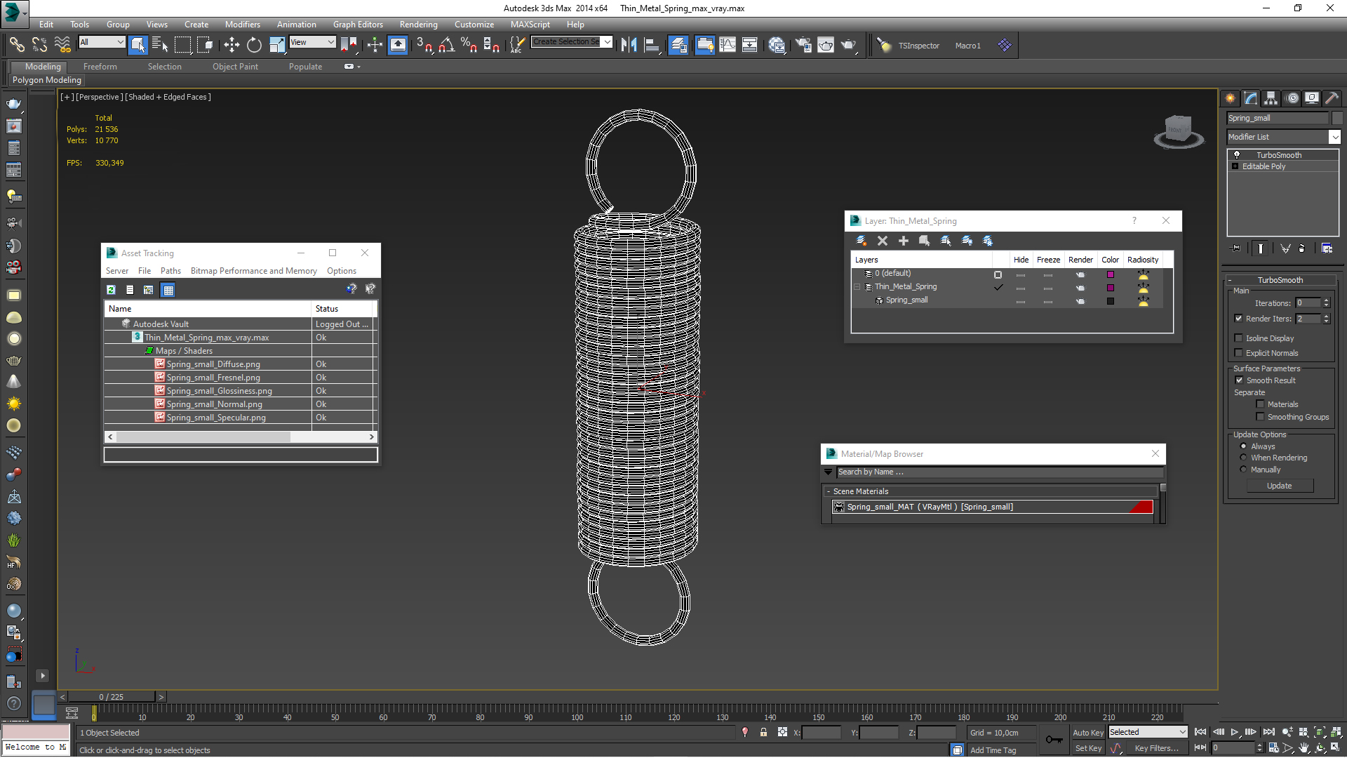 Thin Metal Spring 3D