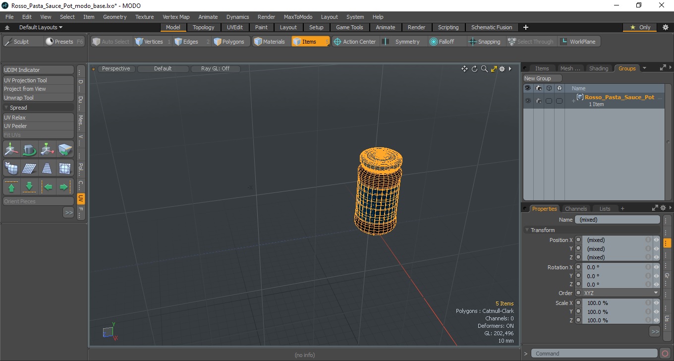 3D Rosso Pasta Sauce Pot