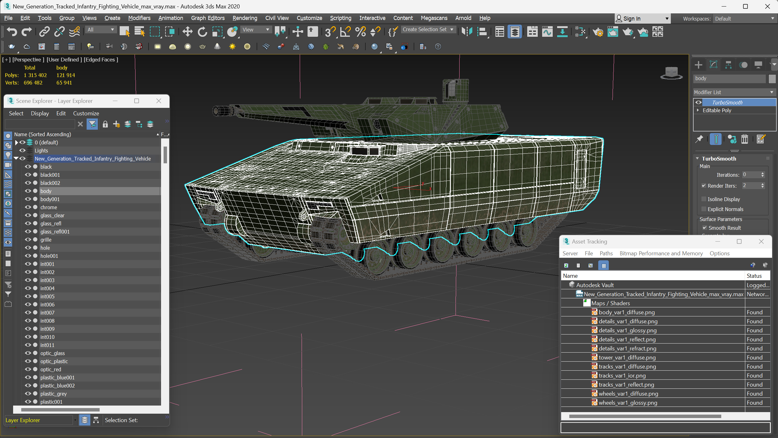 3D New Generation Tracked Infantry Fighting Vehicle model