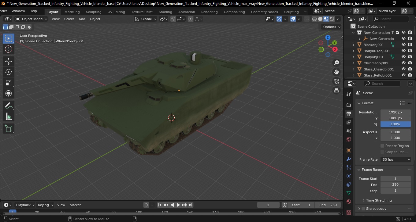 3D New Generation Tracked Infantry Fighting Vehicle model