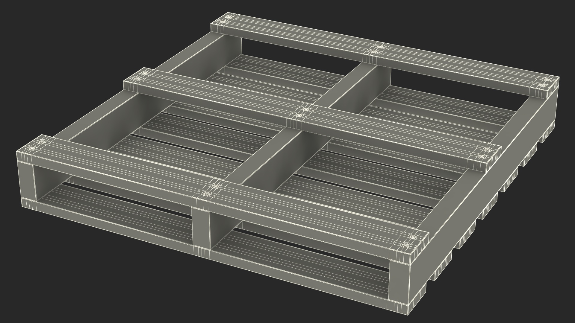 3D Electric Pallet Jack and Wooden Pallet model
