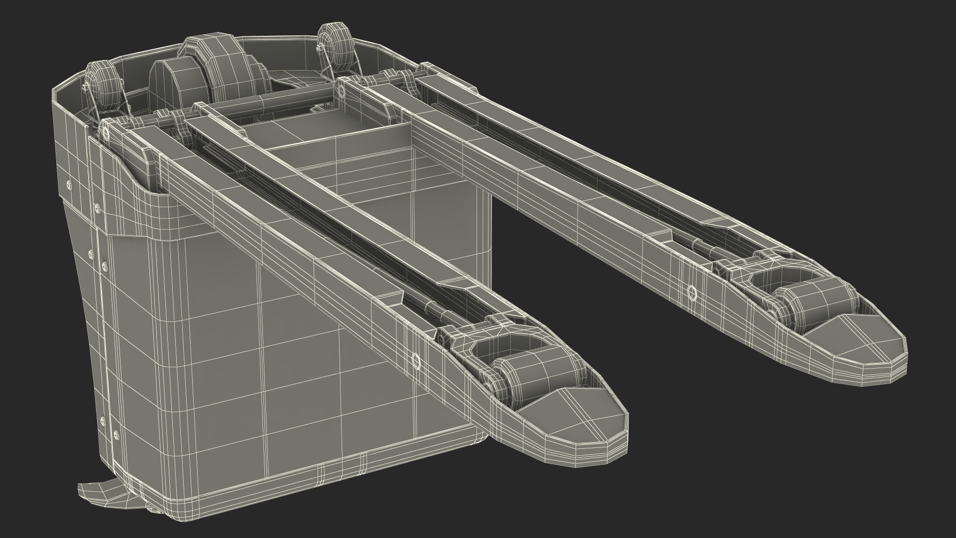 3D Electric Pallet Jack and Wooden Pallet model