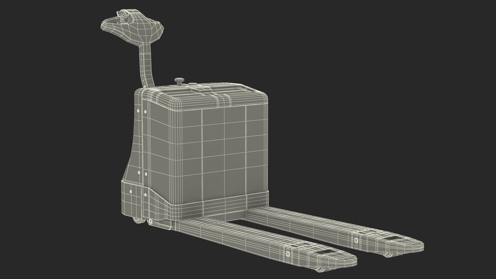 3D Electric Pallet Jack and Wooden Pallet model