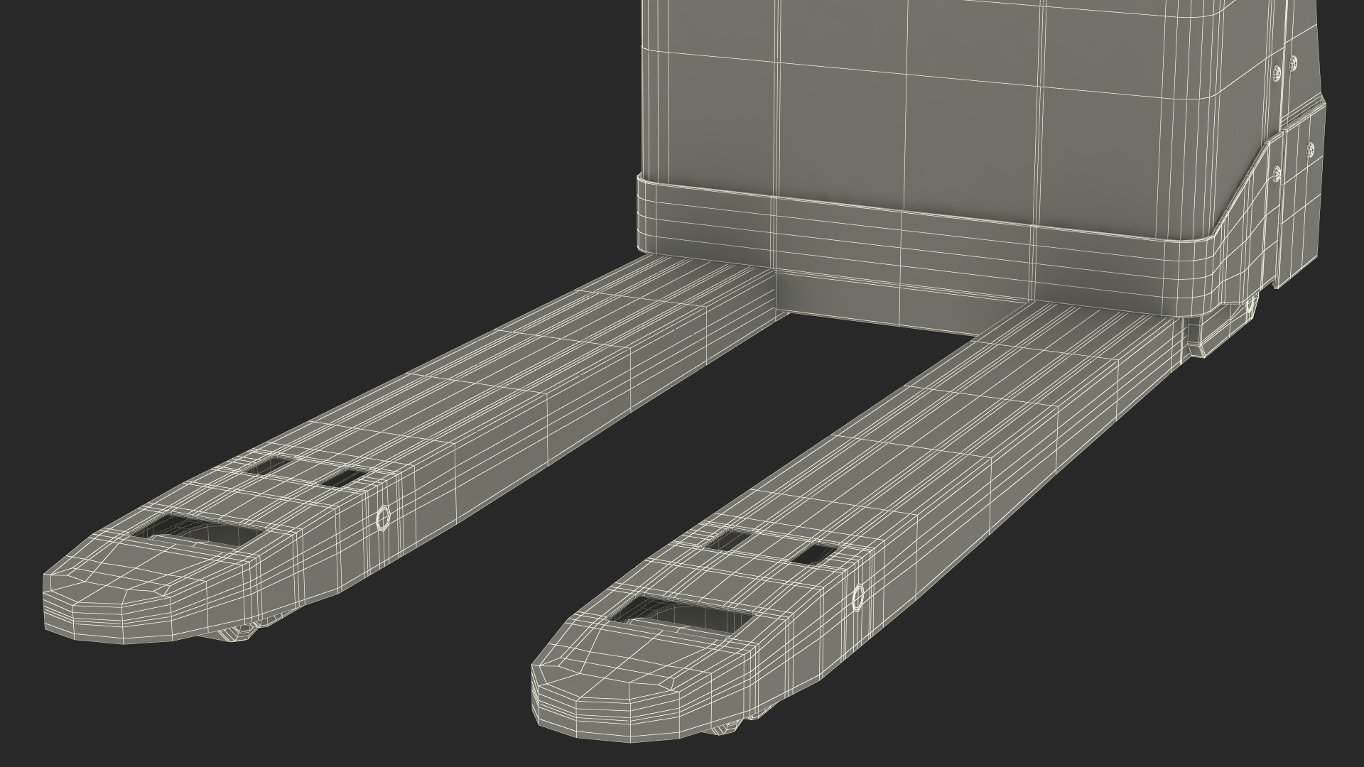 3D Electric Pallet Jack and Wooden Pallet model