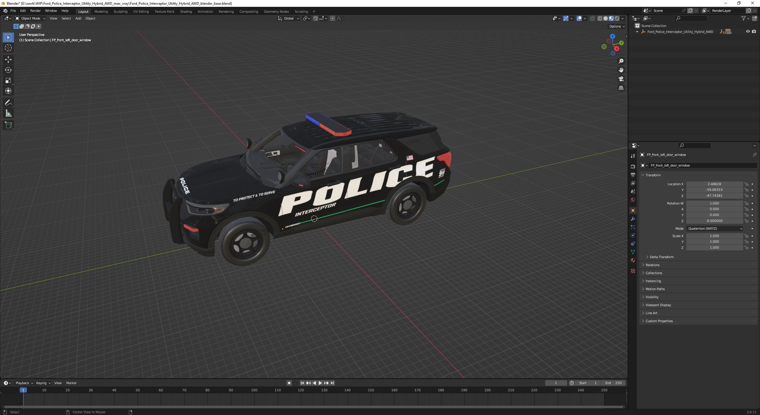 Ford Police Interceptor Utility Hybrid AWD 3D