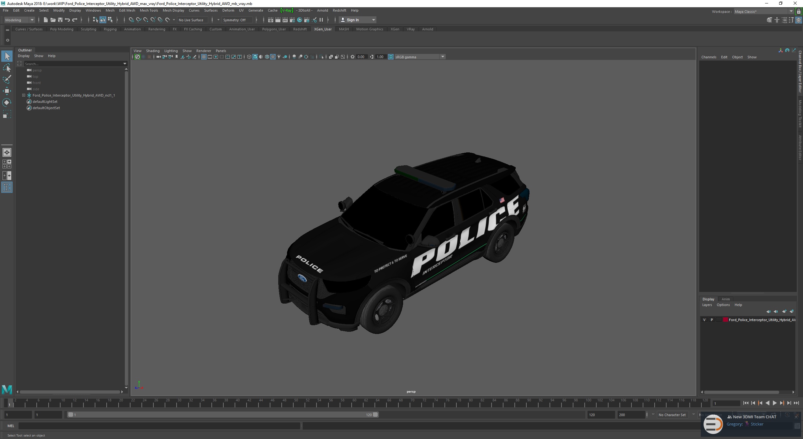 Ford Police Interceptor Utility Hybrid AWD 3D