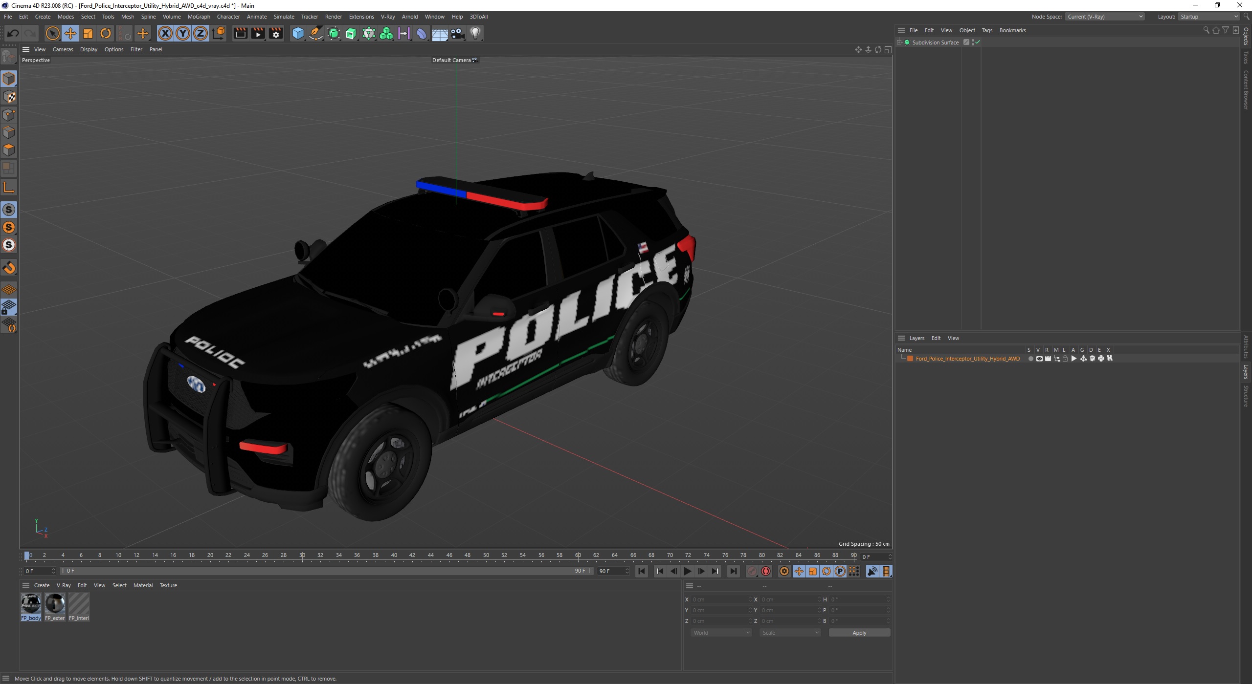 Ford Police Interceptor Utility Hybrid AWD 3D
