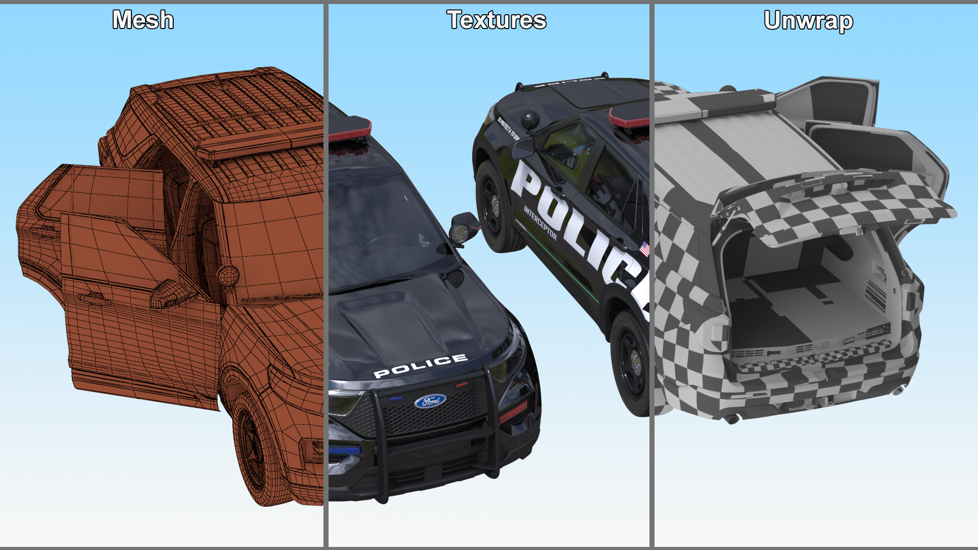 Ford Police Interceptor Utility Hybrid AWD 3D