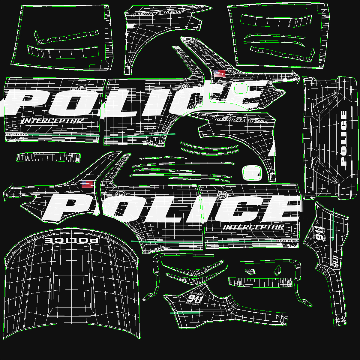 Ford Police Interceptor Utility Hybrid AWD 3D