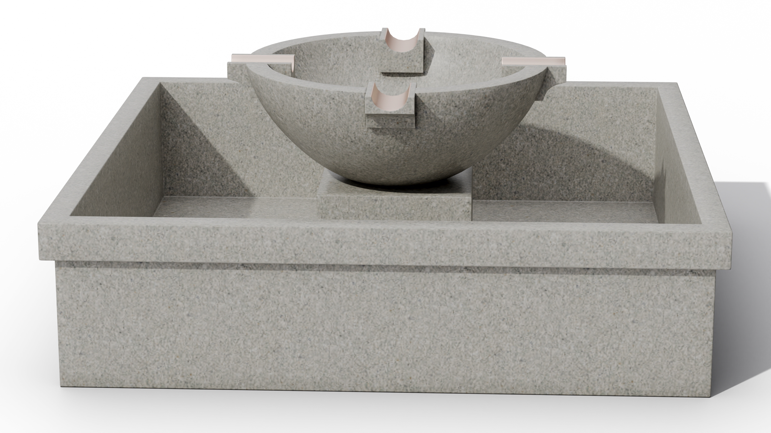 3D Empty Garden Fountain