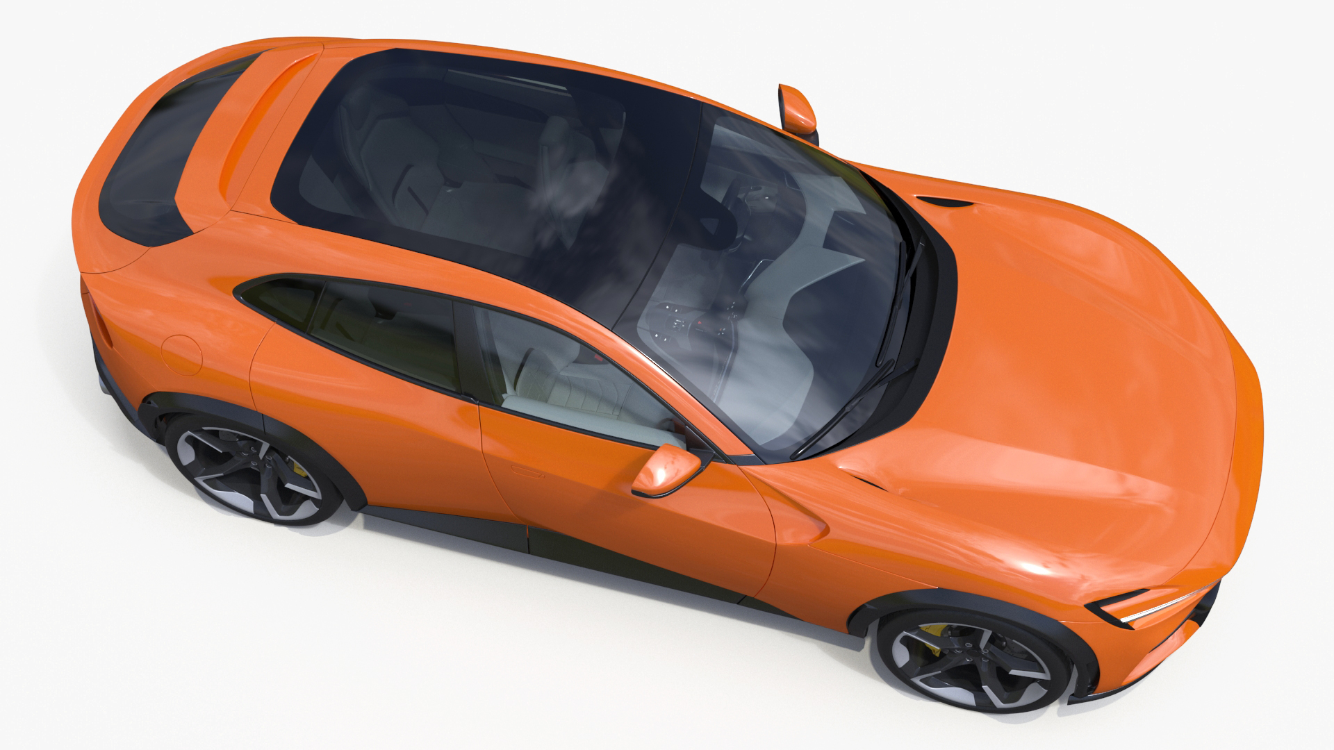 Sports Crossover Car Orange 3D