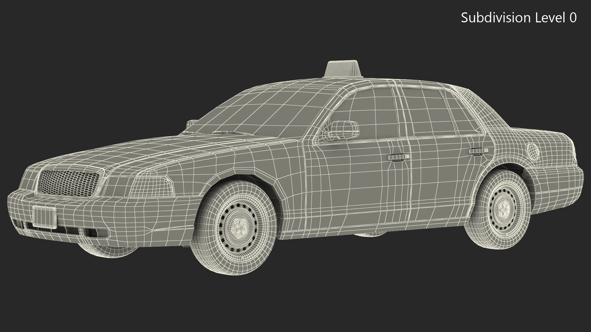 3D model Generic Yellow Taxi Simple Interior