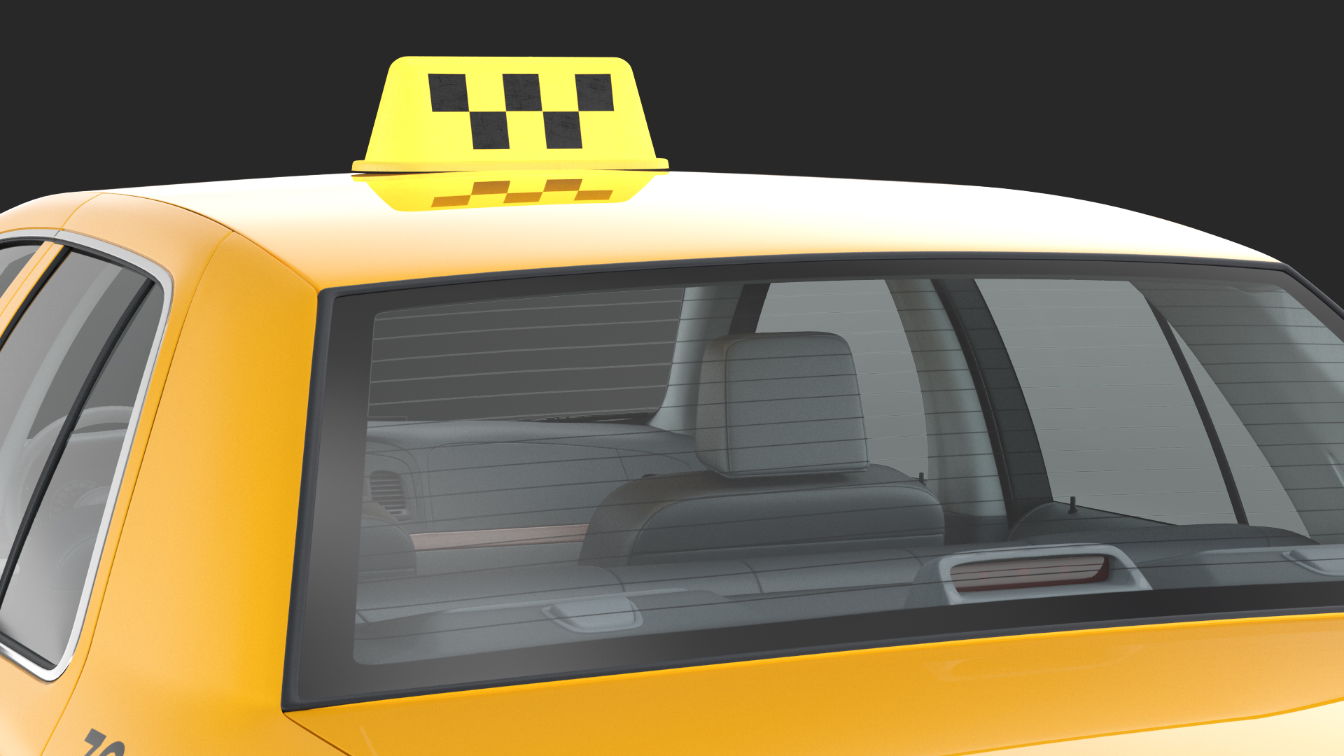3D model Generic Yellow Taxi Simple Interior