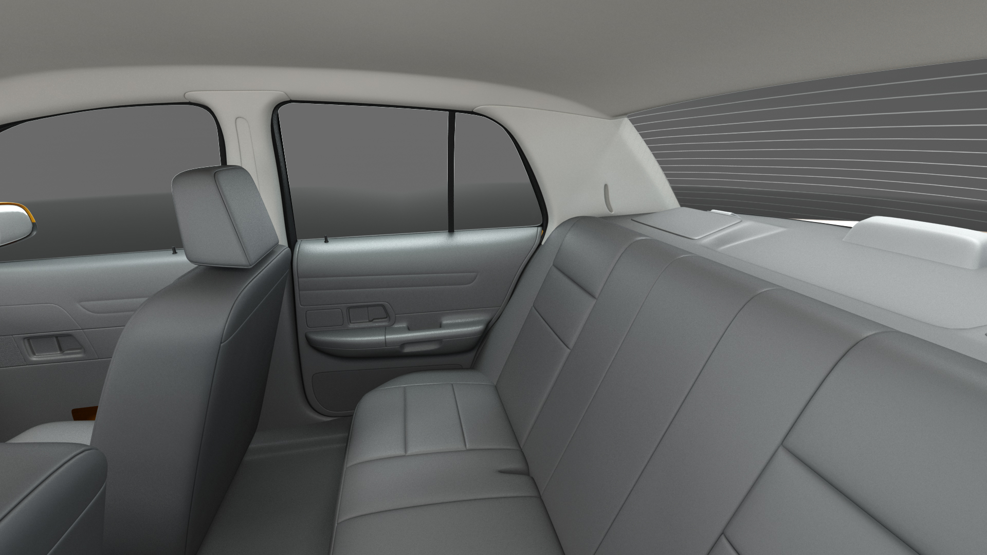 3D model Generic Yellow Taxi Simple Interior