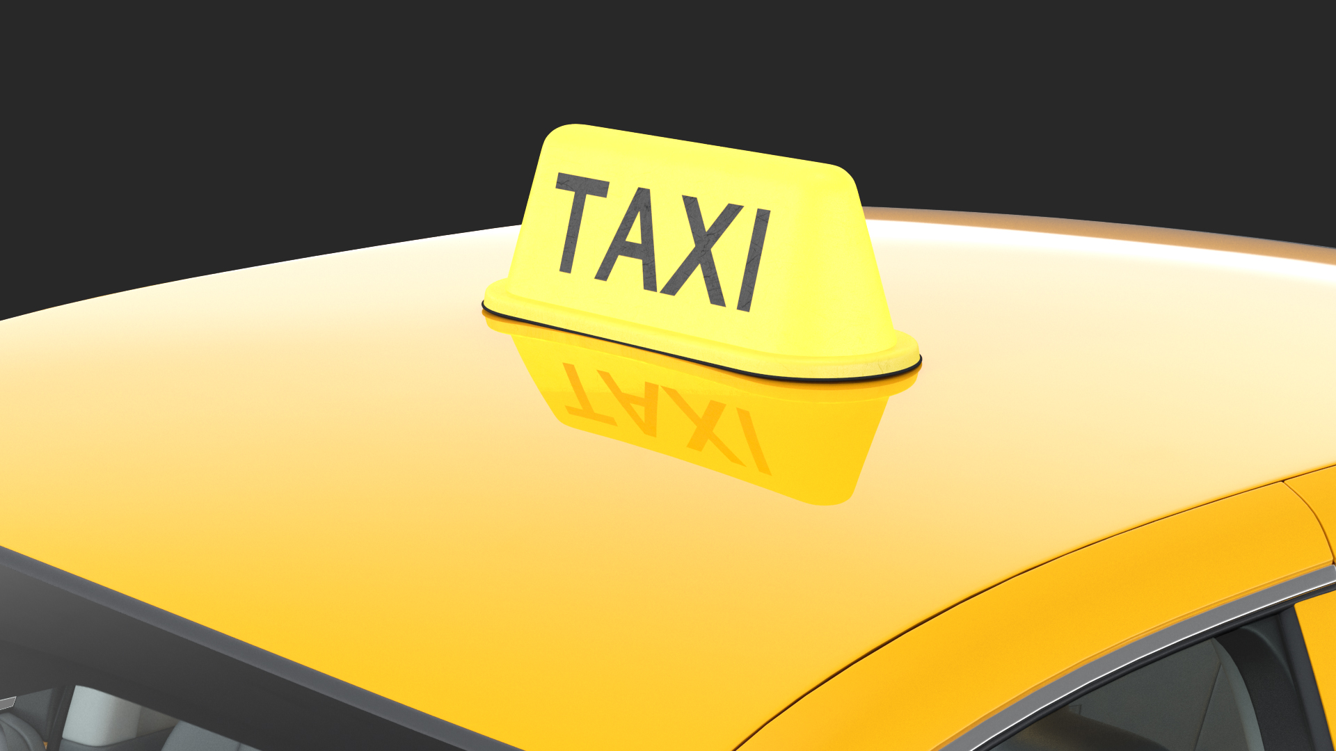 3D model Generic Yellow Taxi Simple Interior