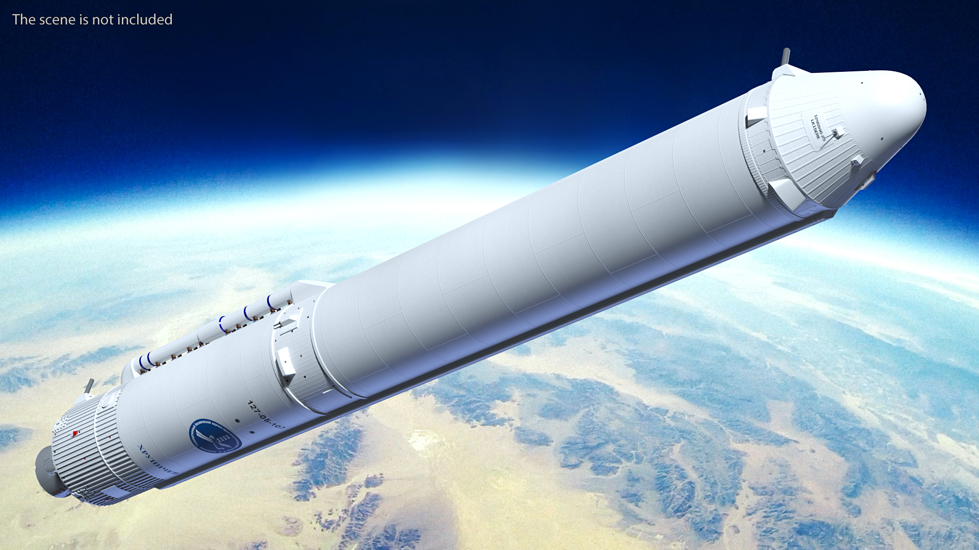 3D Angara A5 Rocket Tank