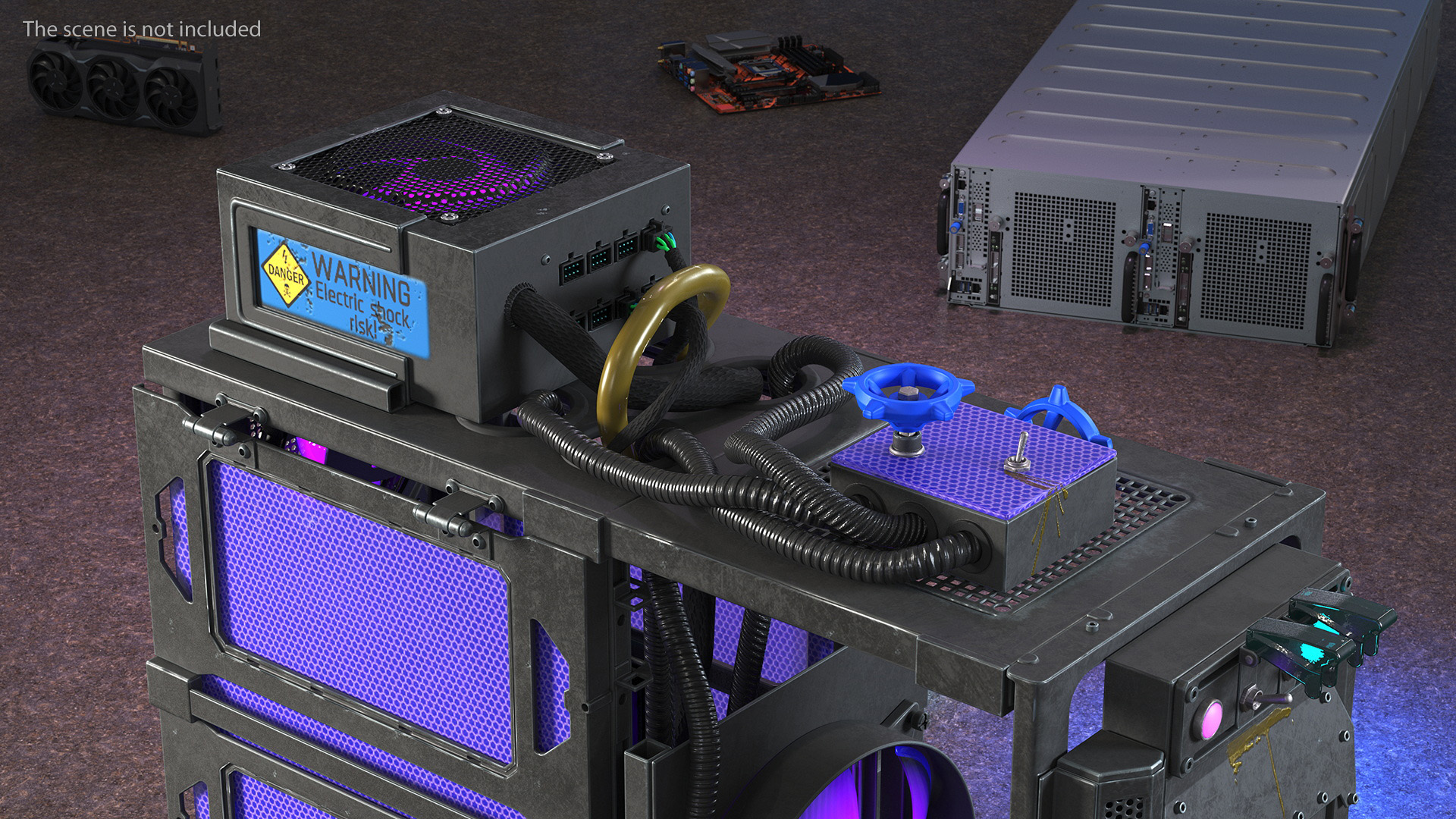 Custom Cyberpunk Neon PC 3D model