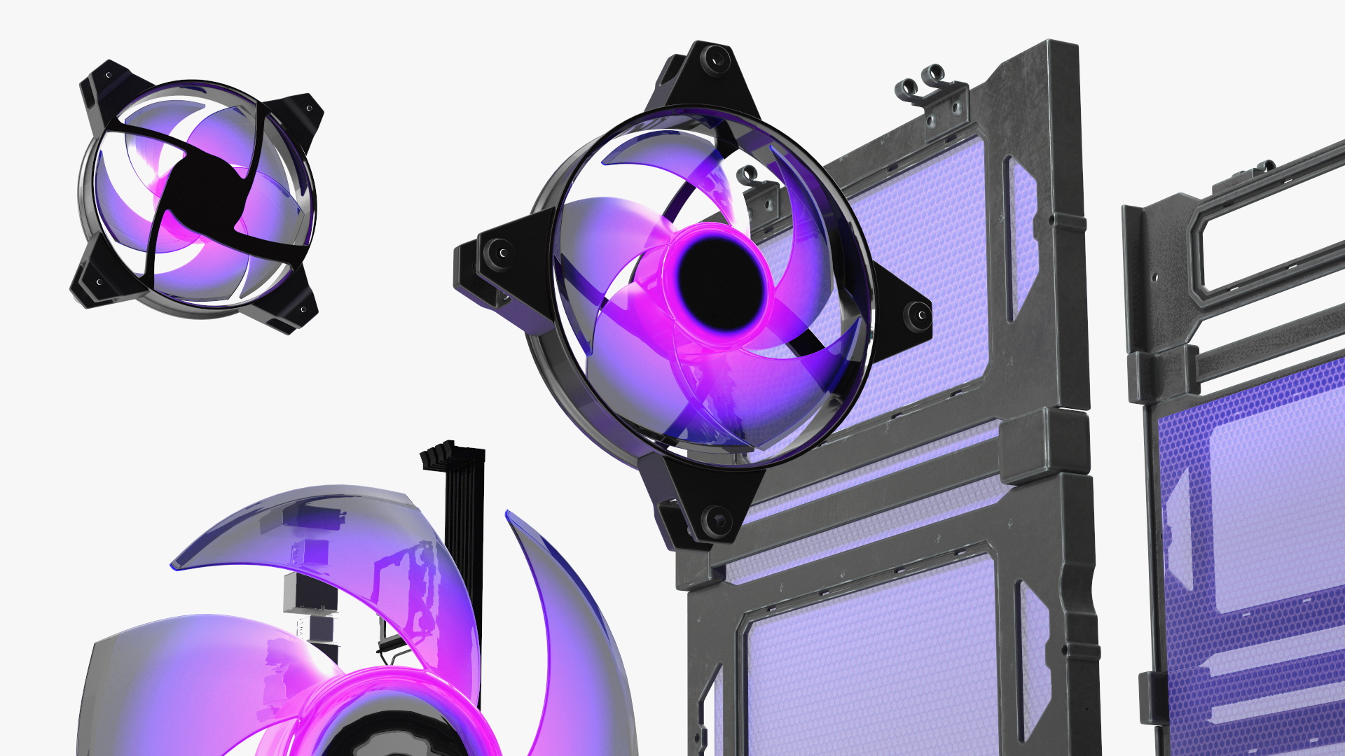 Custom Cyberpunk Neon PC 3D model