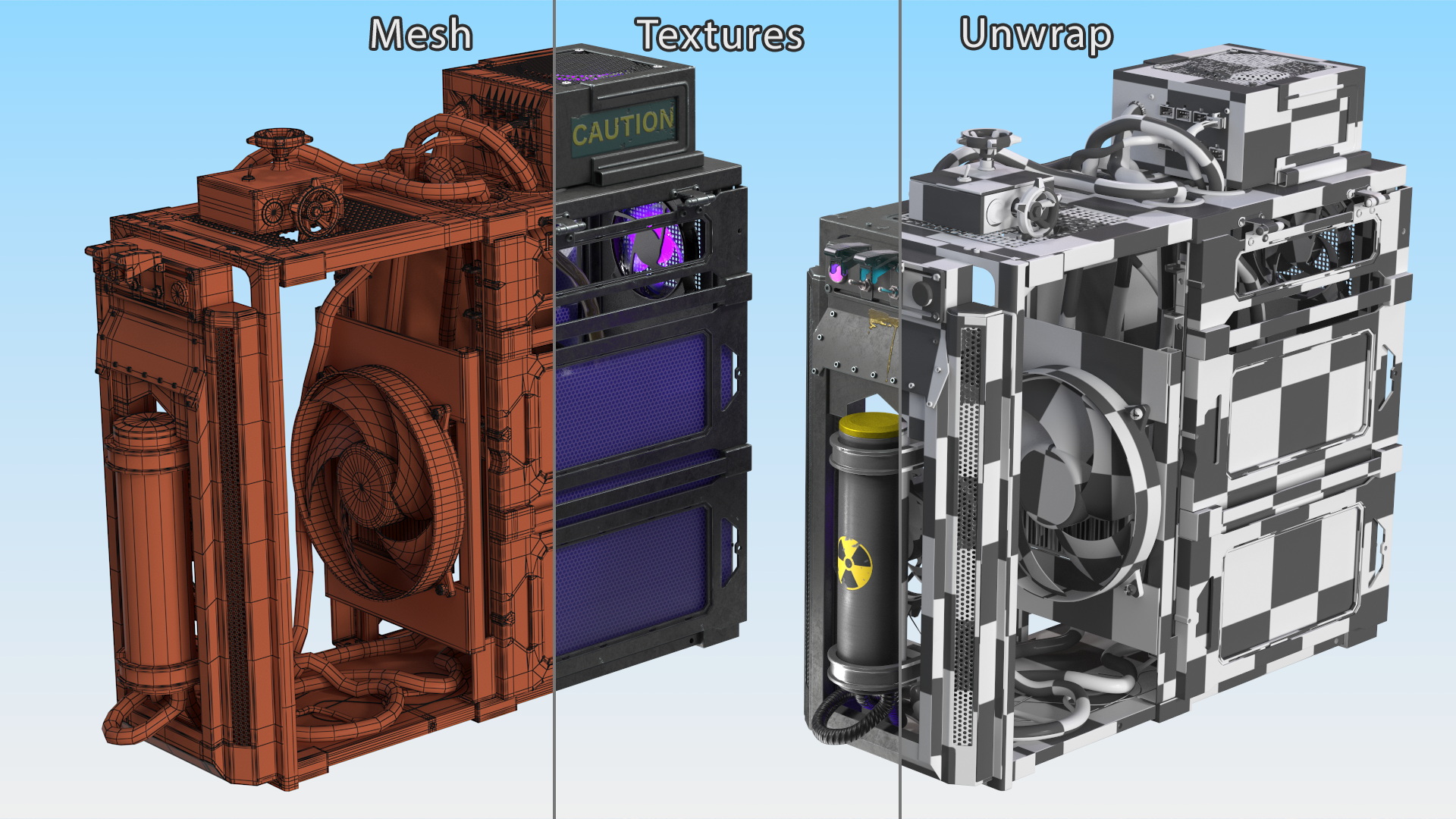 Custom Cyberpunk Neon PC 3D model