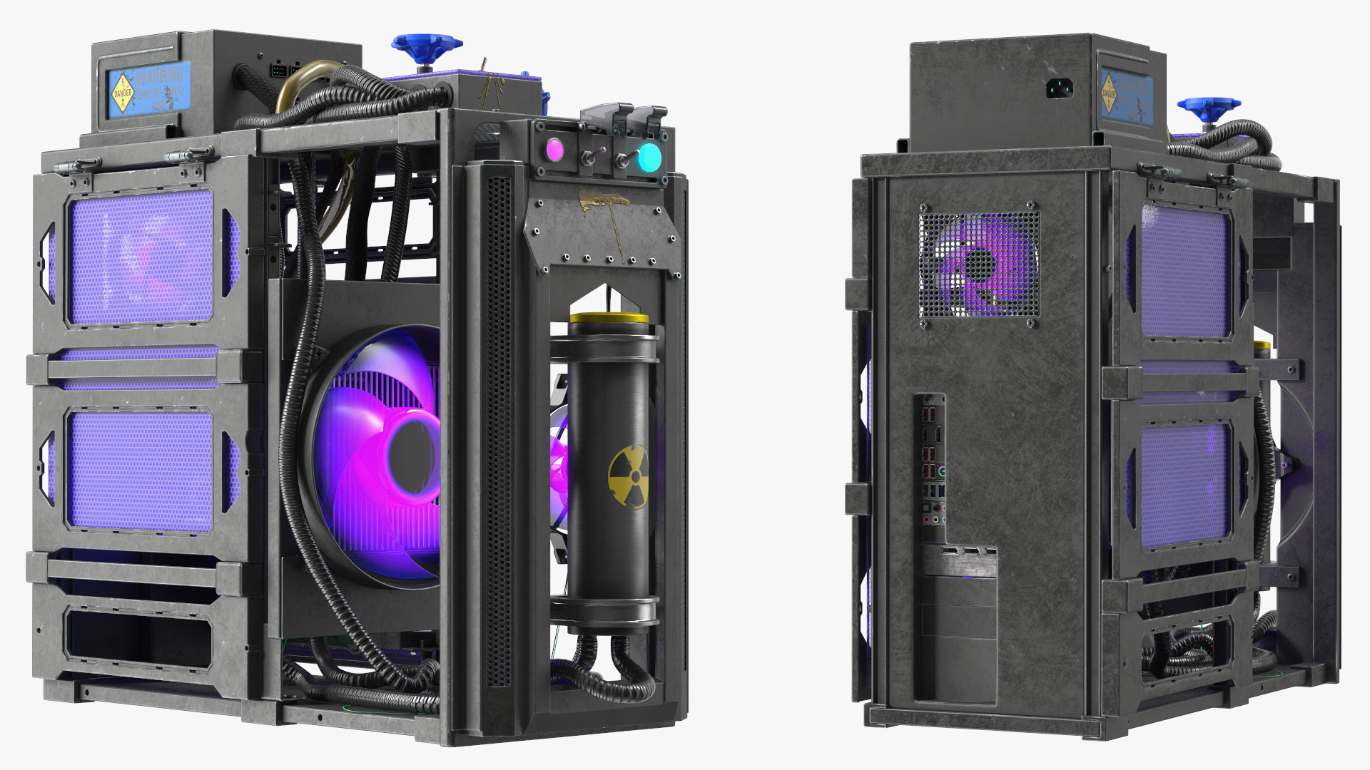Custom Cyberpunk Neon PC 3D model