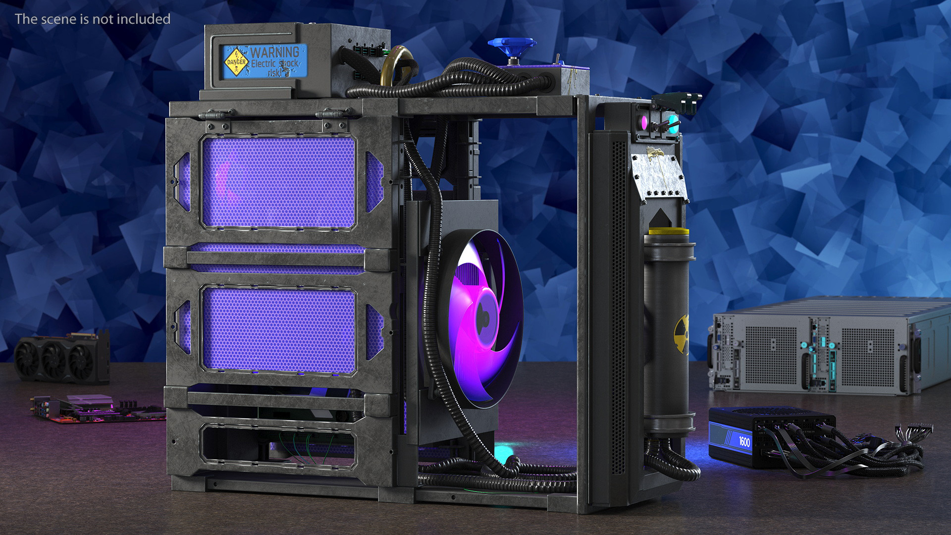 Custom Cyberpunk Neon PC 3D model