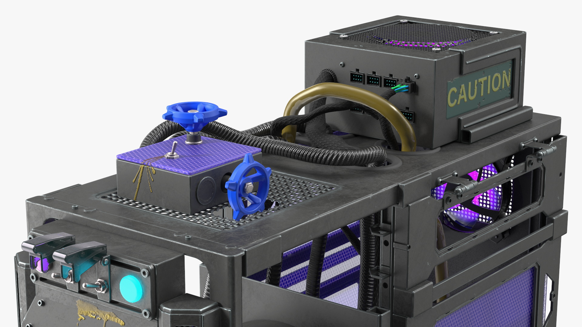 Custom Cyberpunk Neon PC 3D model