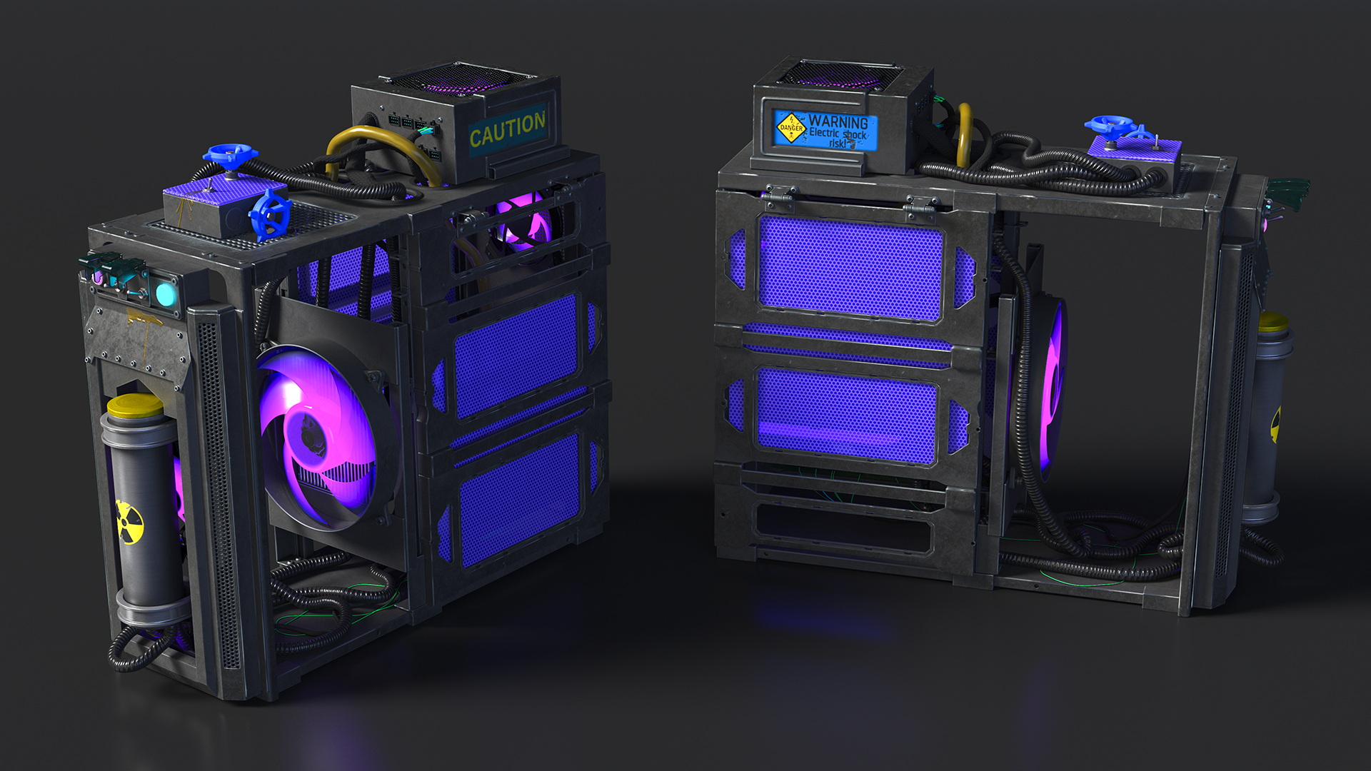 Custom Cyberpunk Neon PC 3D model