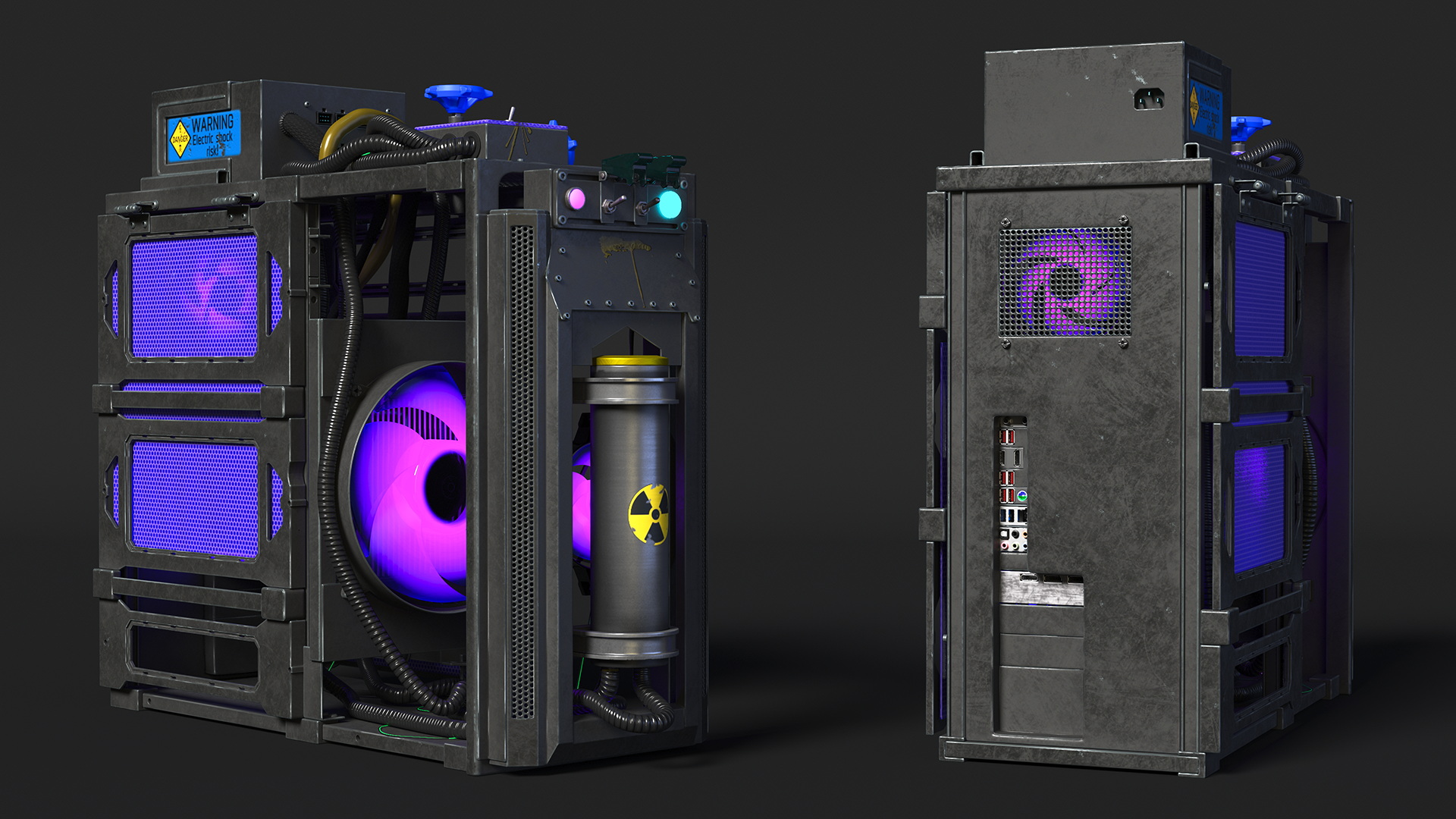 Custom Cyberpunk Neon PC 3D model