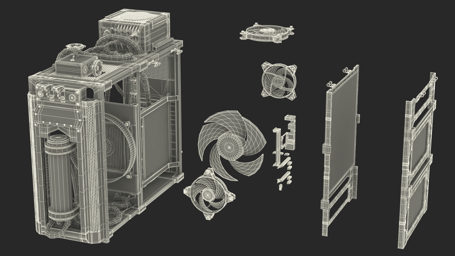 Custom Cyberpunk Neon PC 3D model