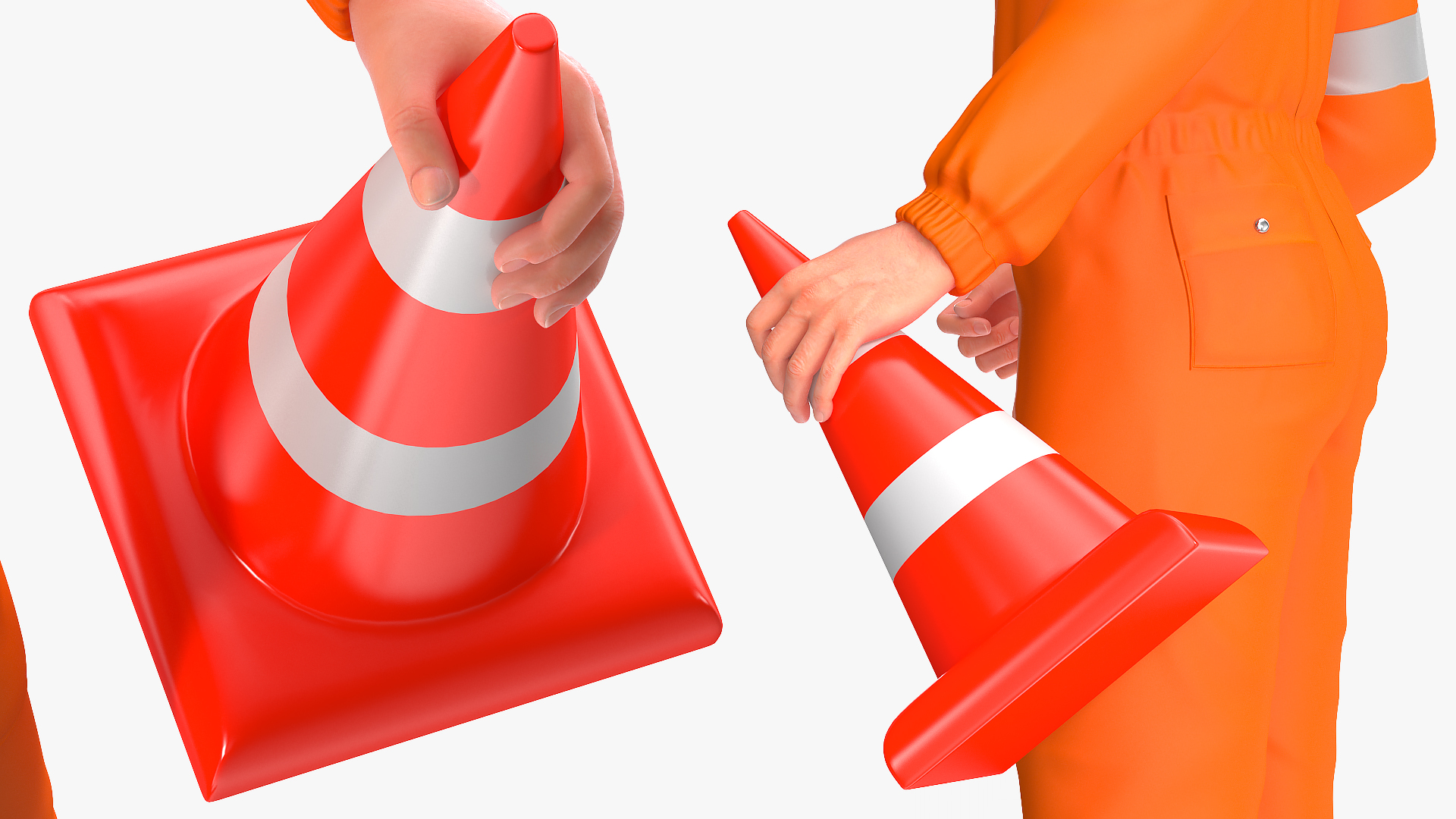 3D model Road Worker Standing Pose