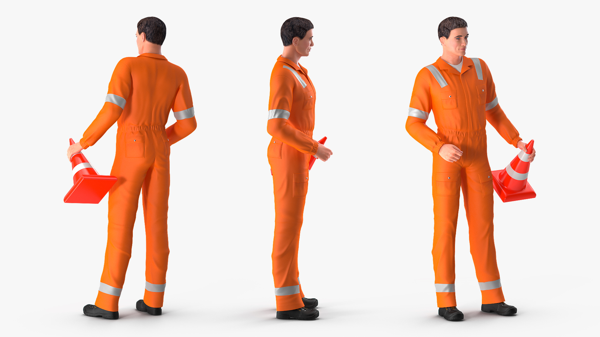 3D model Road Worker Standing Pose