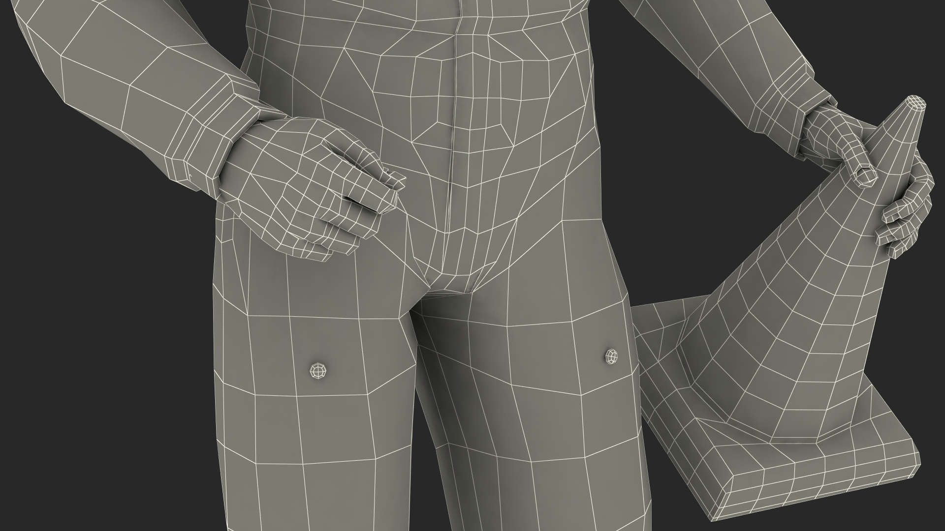 3D model Road Worker Standing Pose
