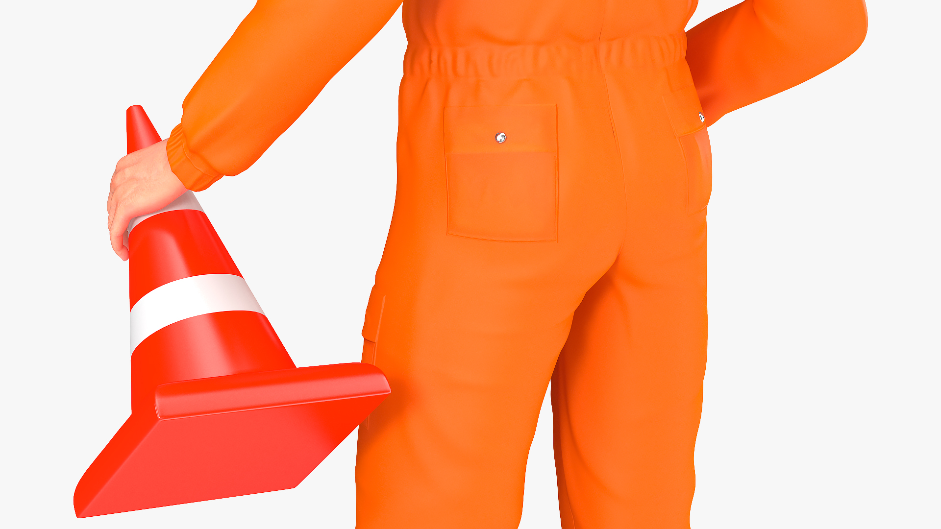 3D model Road Worker Standing Pose