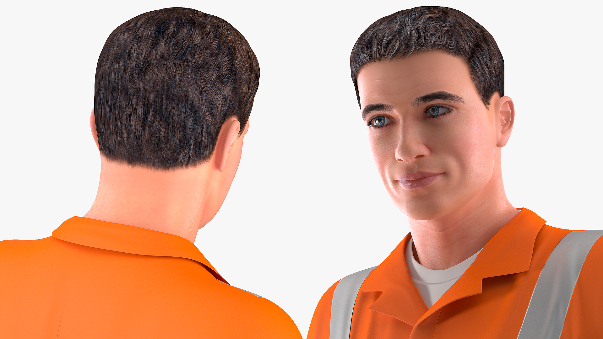 3D model Road Worker Standing Pose