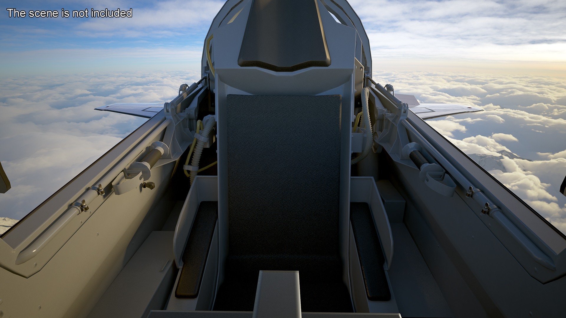 NASA Trainer Jet Aircraft T-38 White Rigged for Maya 3D