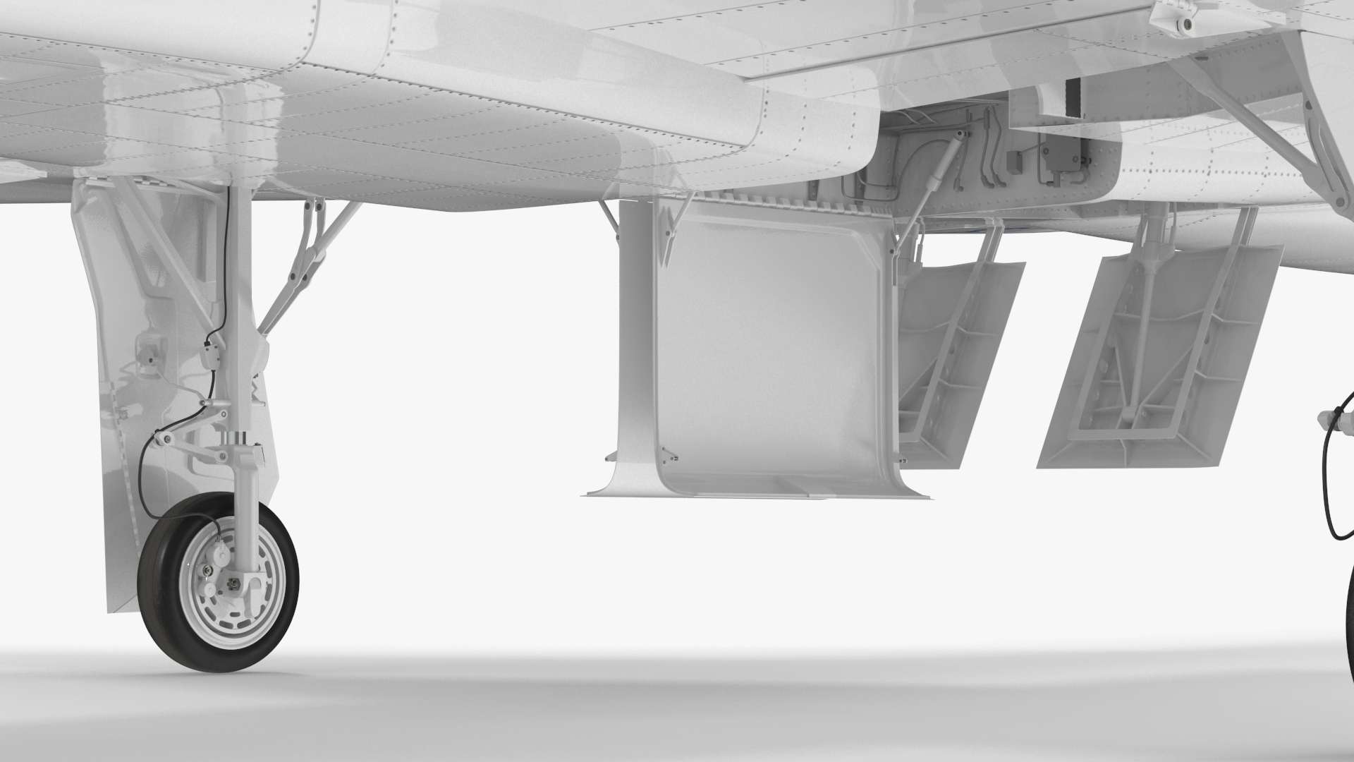 NASA Trainer Jet Aircraft T-38 White Rigged for Maya 3D