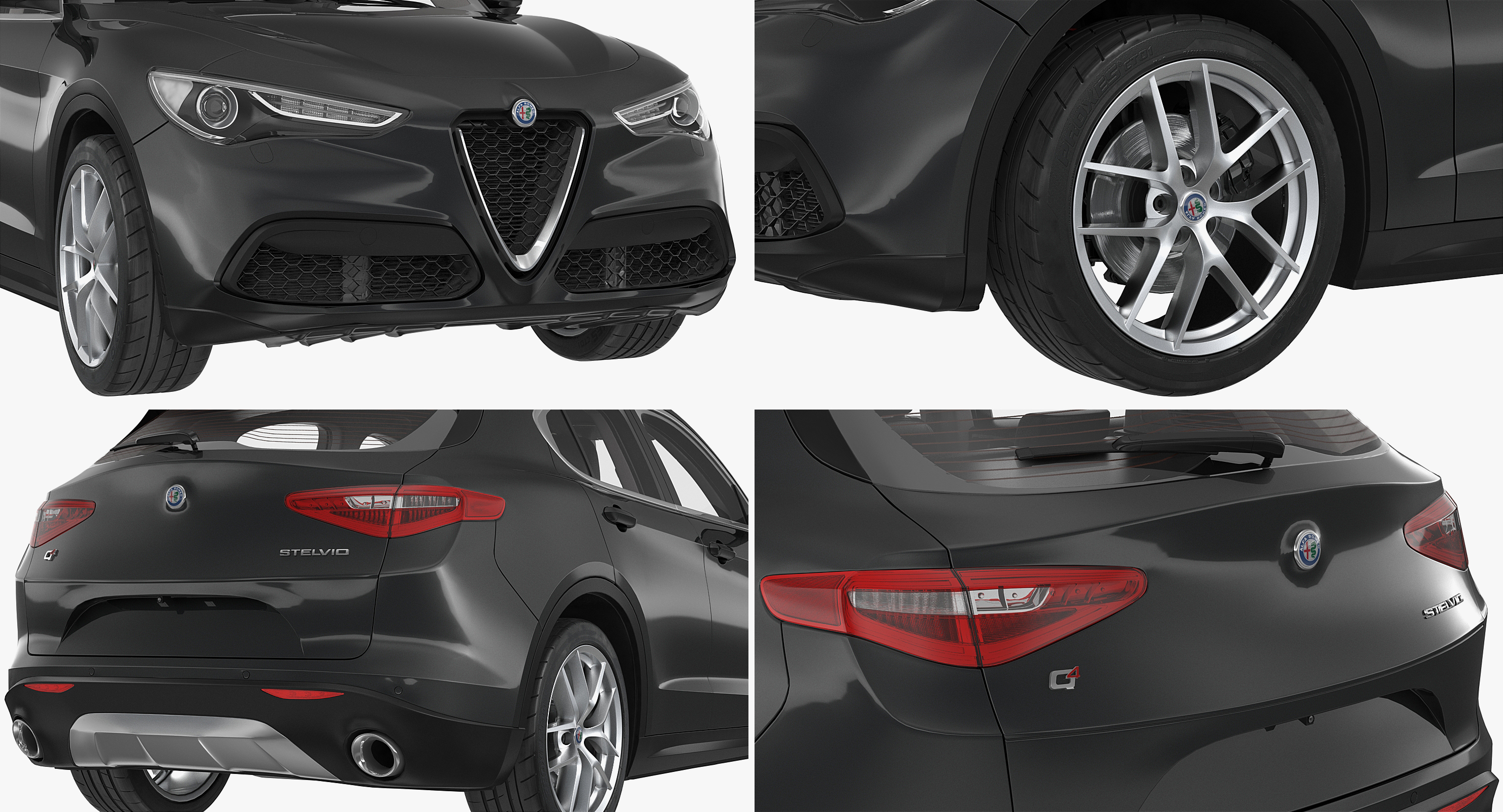 3D model Alfa Romeo Stelvio 2017 Rigged