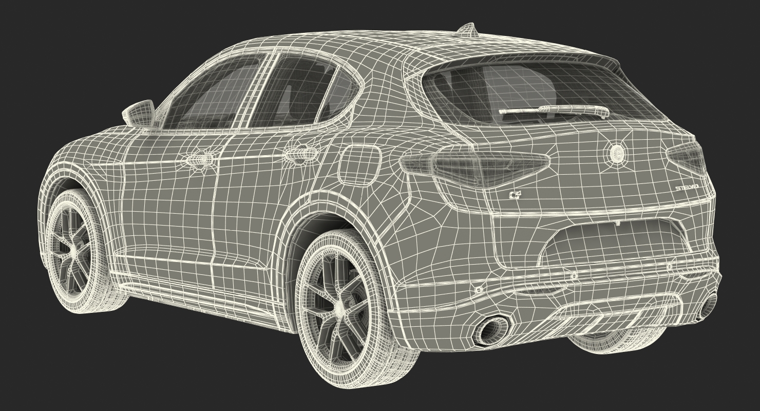 3D model Alfa Romeo Stelvio 2017 Rigged