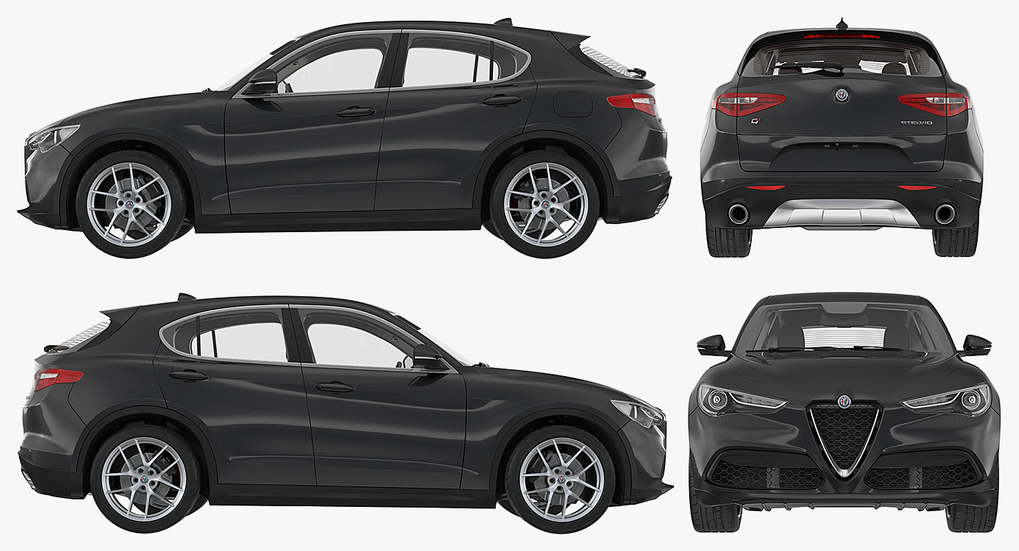 3D model Alfa Romeo Stelvio 2017 Rigged